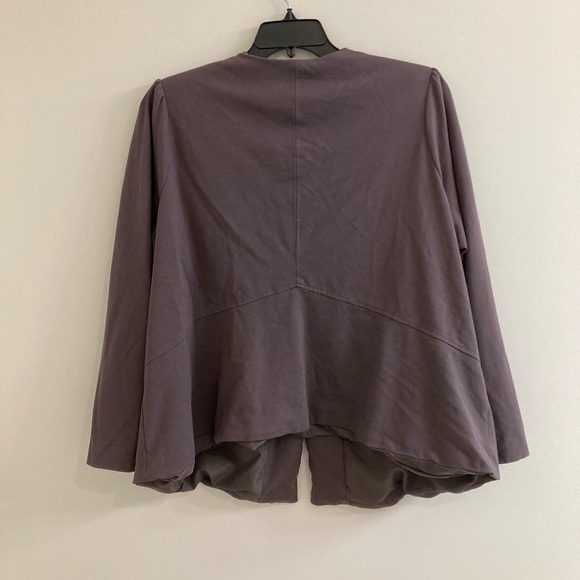 LOGO by Lori Goldstein Stylist Ponte Puff Sleeve Jacket Nikki Size 2X Pockets - Picture 4 of 6